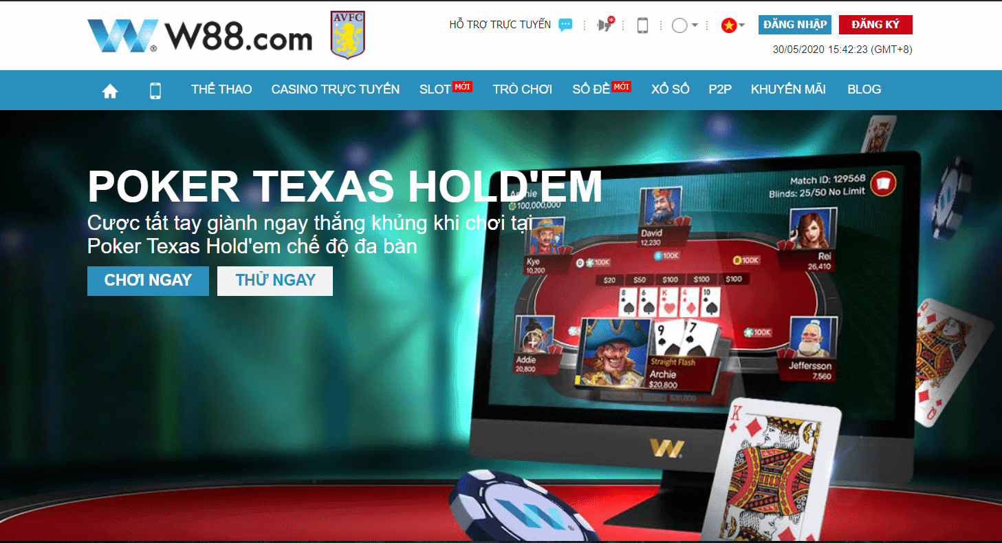 Poker là gì? Luật chơi & Cách chơi Poker Texas Hold’em tại W88