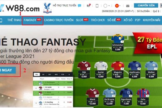 Hướng dẫn tham gia Thể thao Fantasy W88  [Giải thưởng 25 Tỷ]